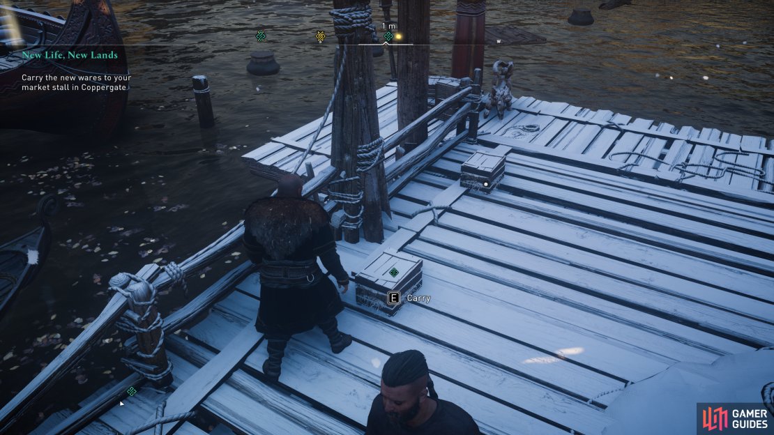 Carry the goods from the docks.