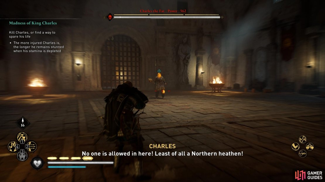 You&rsquo;ll need to hit Charles&rsquo; weak points on his head and left leg.