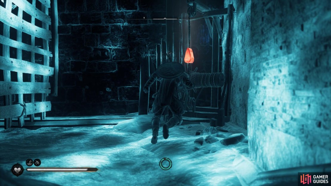 You&rsquo;ll need to hit the first pulley with a melee strike to raise the gate to your left.