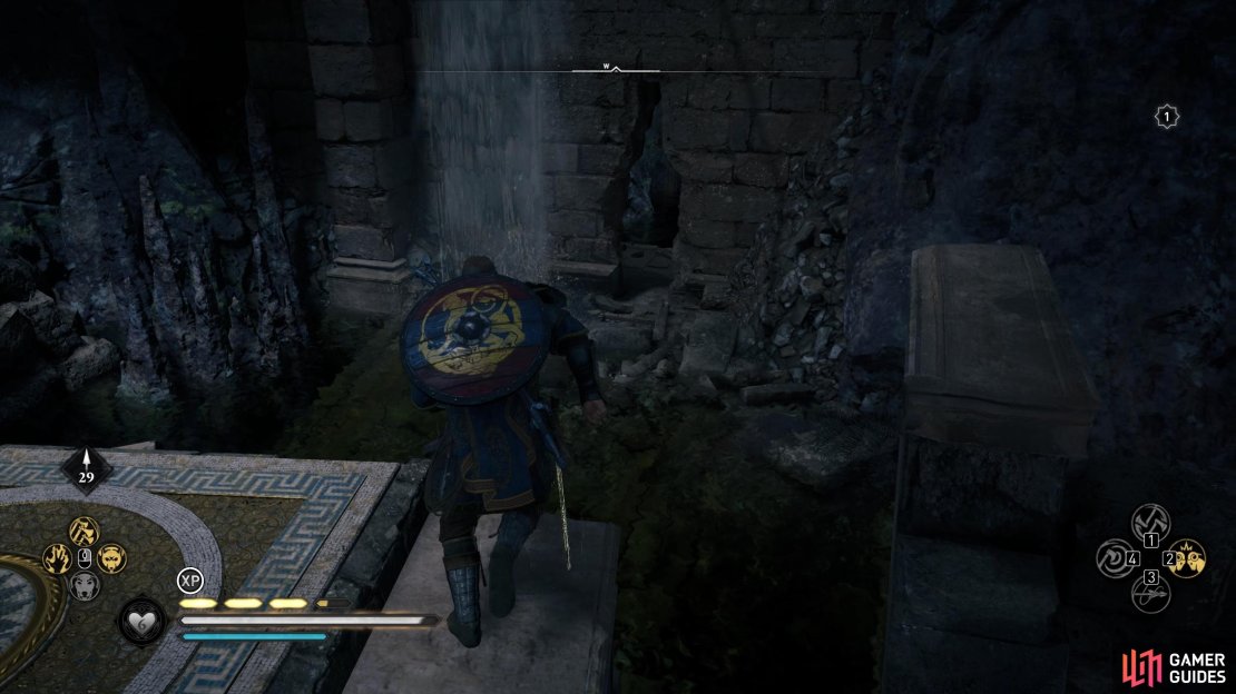 You&rsquo;ll reach the eastern puzzle through the crack in the wall.