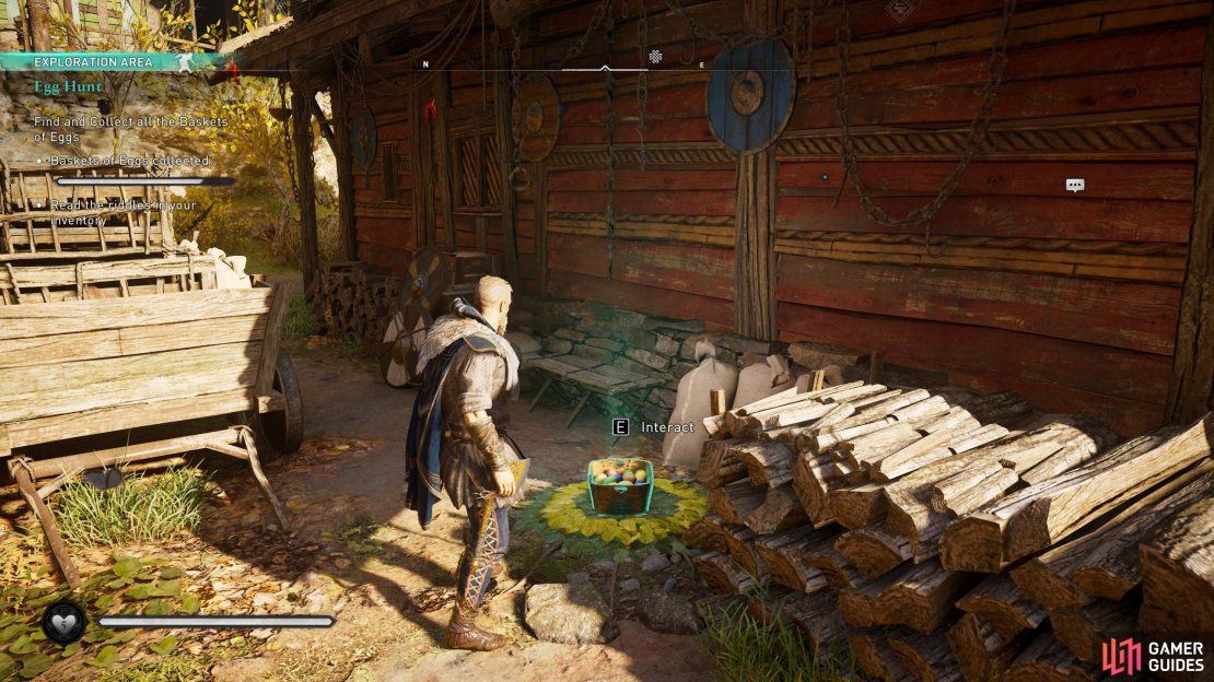 At the back of Gunnar&rsquo;s blacksmith shop, on its western side.