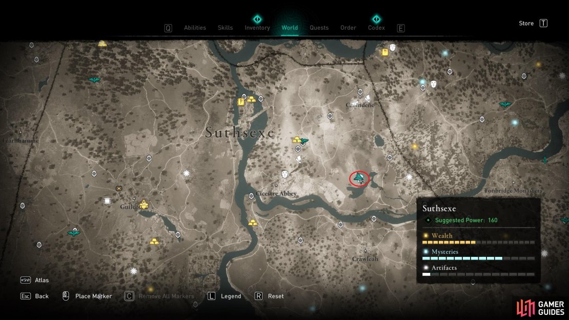 The location of the mystery in eastern Suthsexe.