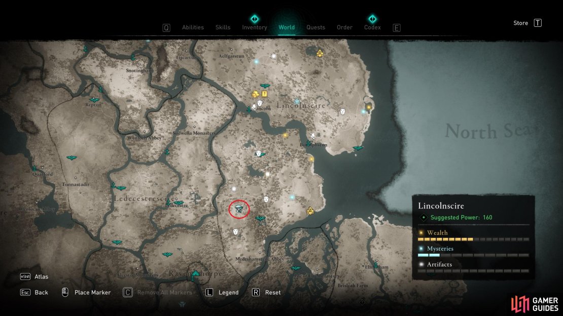 The location of the mystery in southwest Lincolnscire.