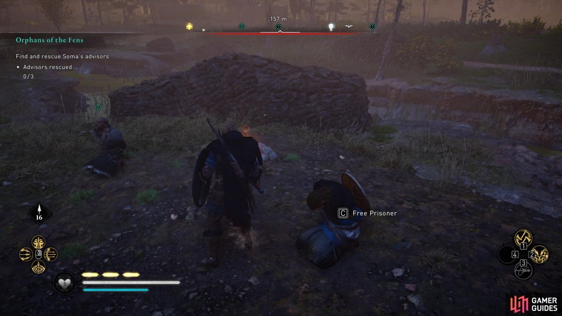 Free the prisoners, including Lif, then take out the rest of the camp.