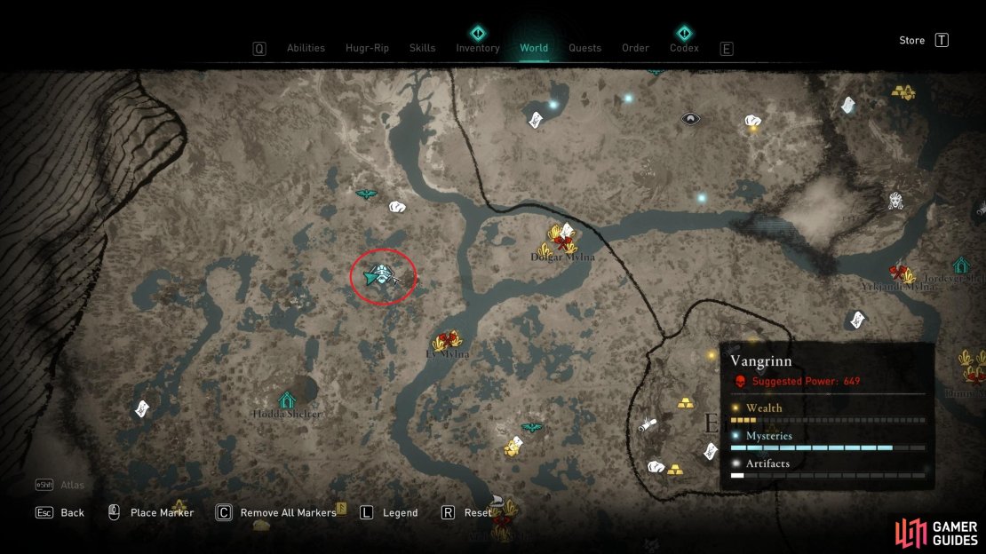 The location of the Dwarf in Distress: Ingrid mystery in Vangrinn.