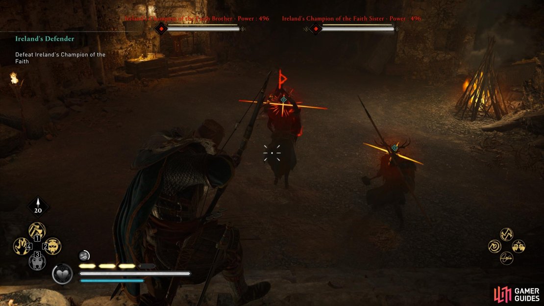 You&rsquo;ll need to keep both Champions in sight to avoid their red rune aura leap attacks.