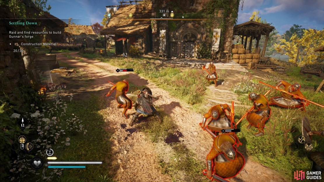 Take out the first group of guards alongside your crew.