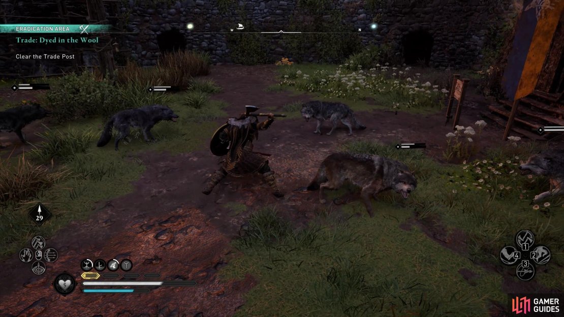 You&rsquo;ll need to clear Drumlish by killing all the wolves before you can investigate it.