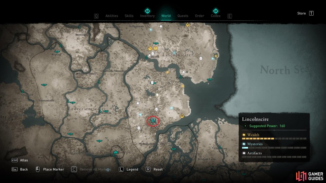 The location of the mystery in southern Lincolnscire.