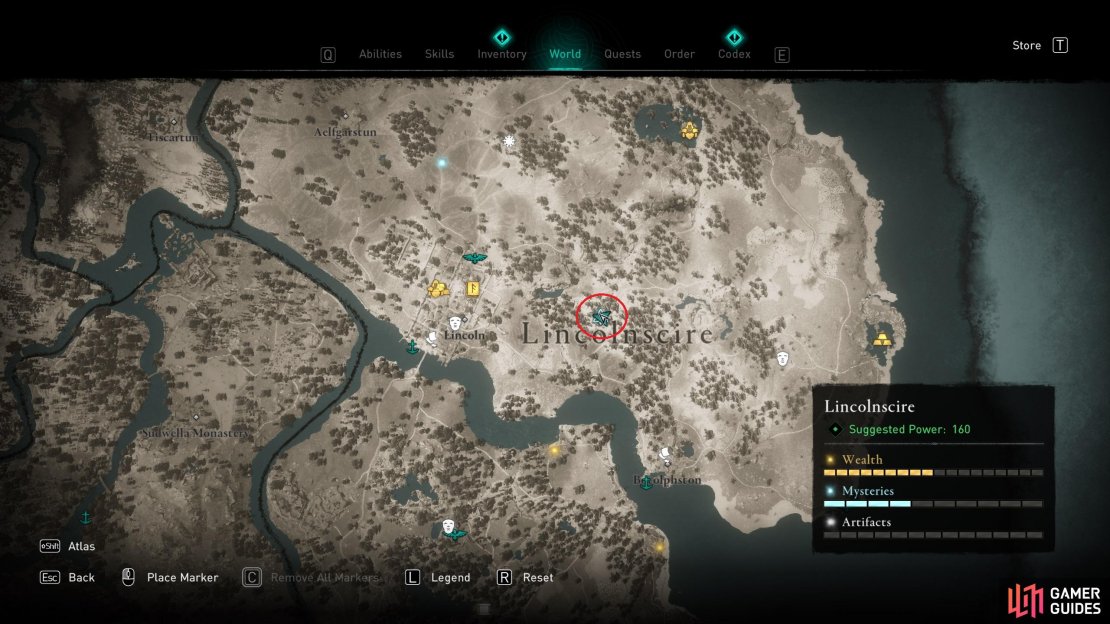 The location of the mystery, east of Lincoln.