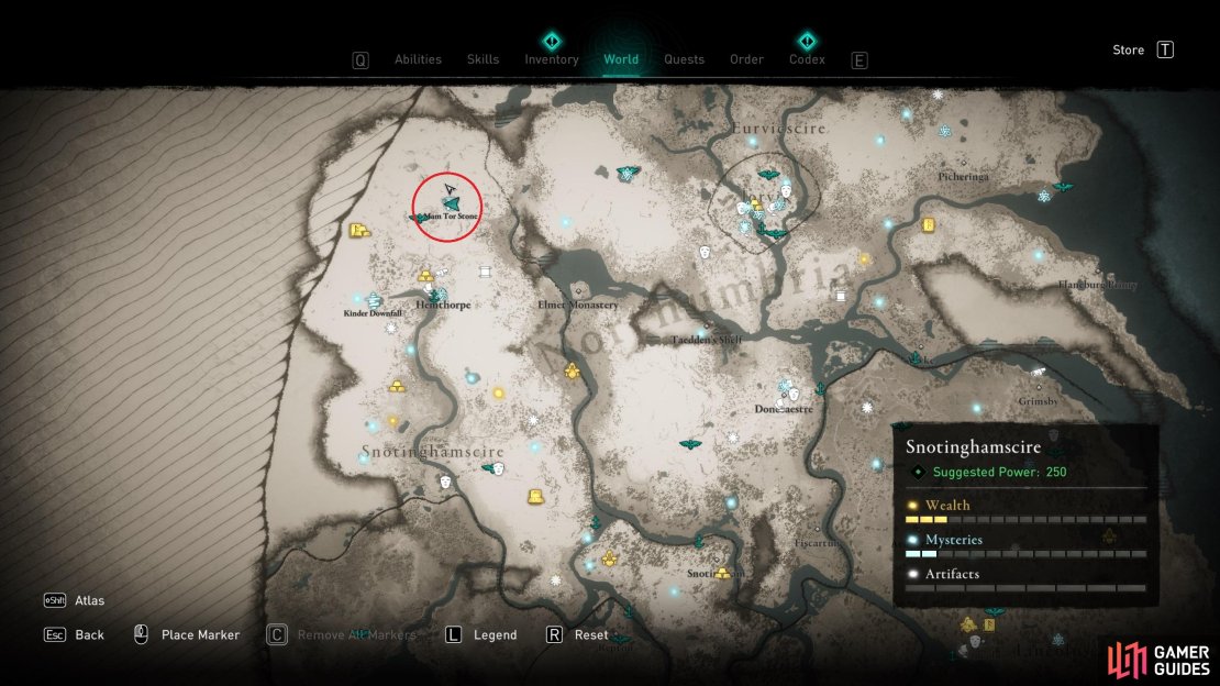 The location of the mystery in the northern region of Snotinghamscire.
