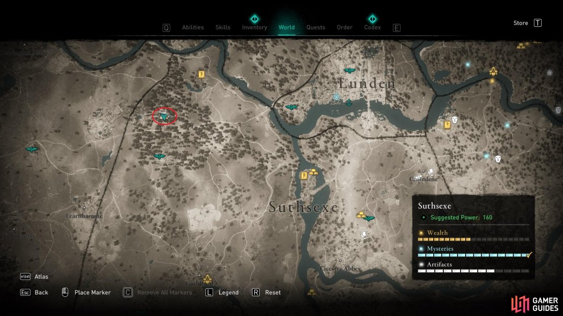 The Monk&rsquo;s Lair can be found in the northwest of  Suthsexe.