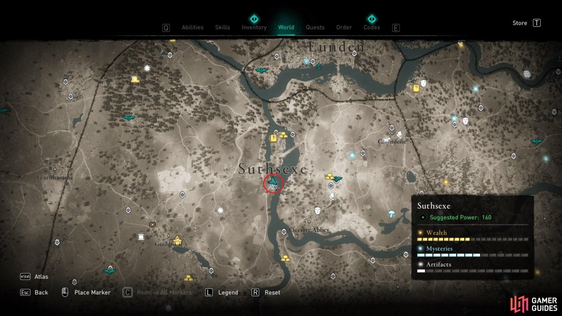 The location of the mystery in the centre of Suthsexe.