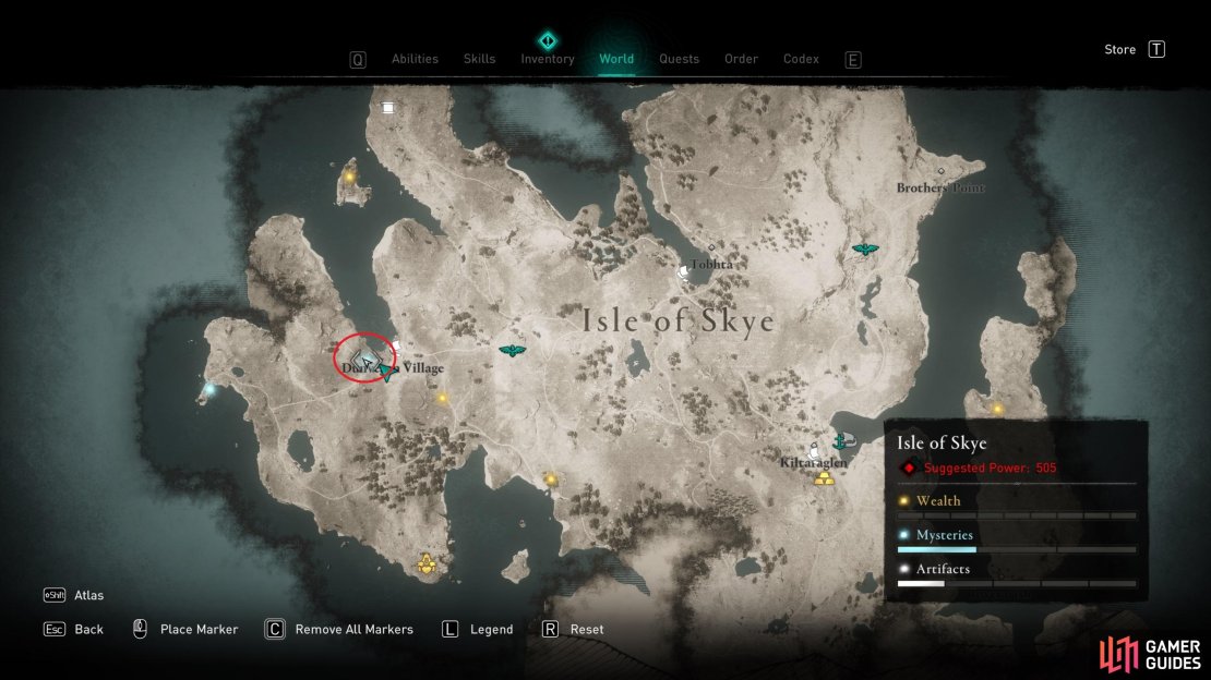 The location of the mystery, near Dunvegan Village.
