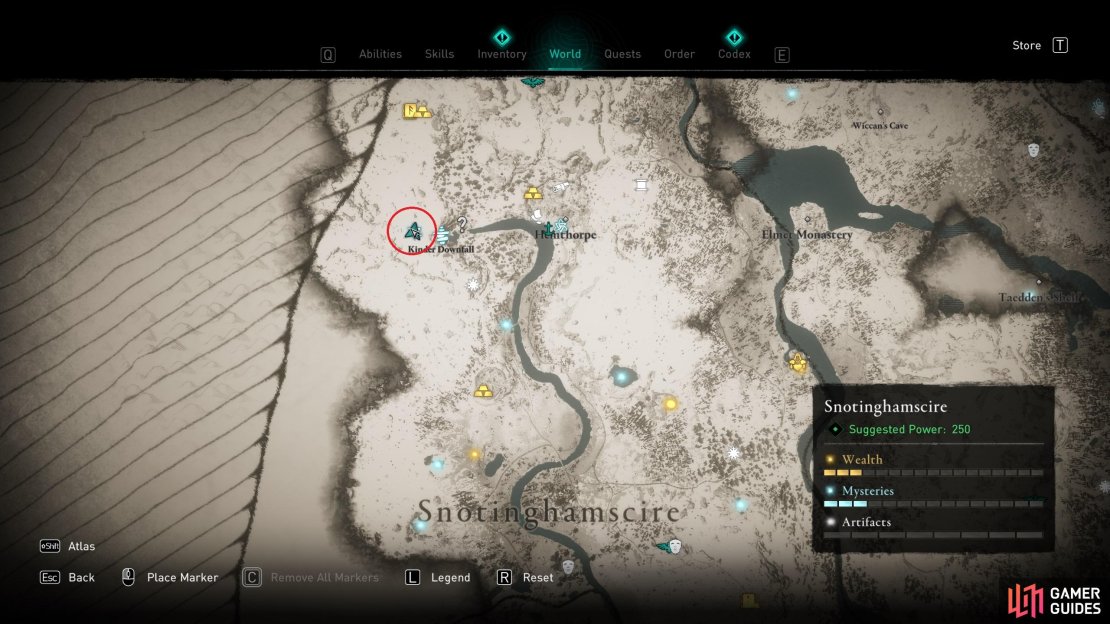 The location of the mystery in the west of Snotinghamscire.