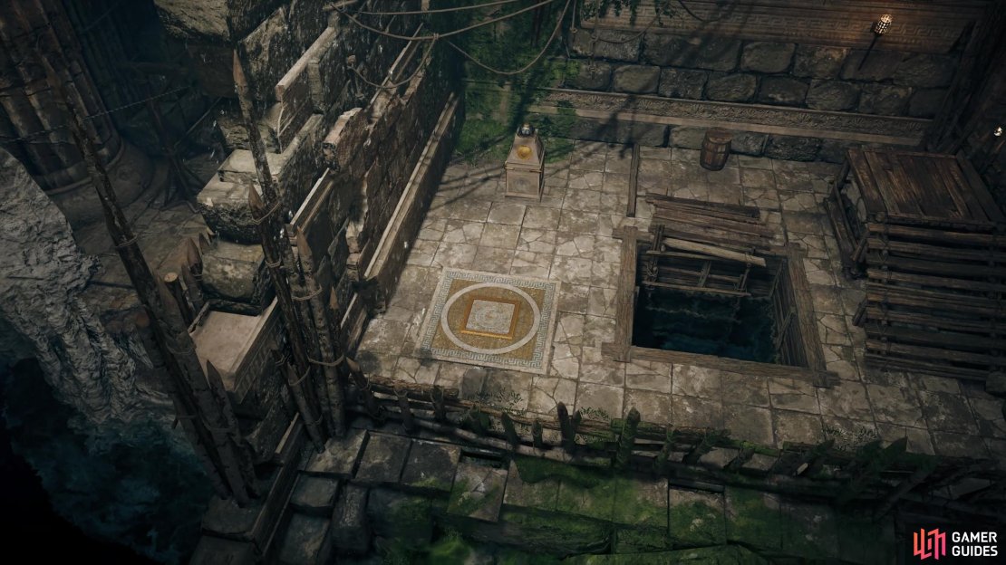 The northeast puzzle platform.