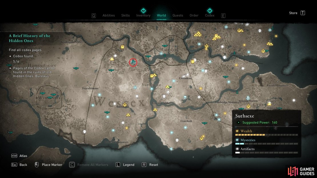 The location of the mystery, in the northwest of Suthsexe.
