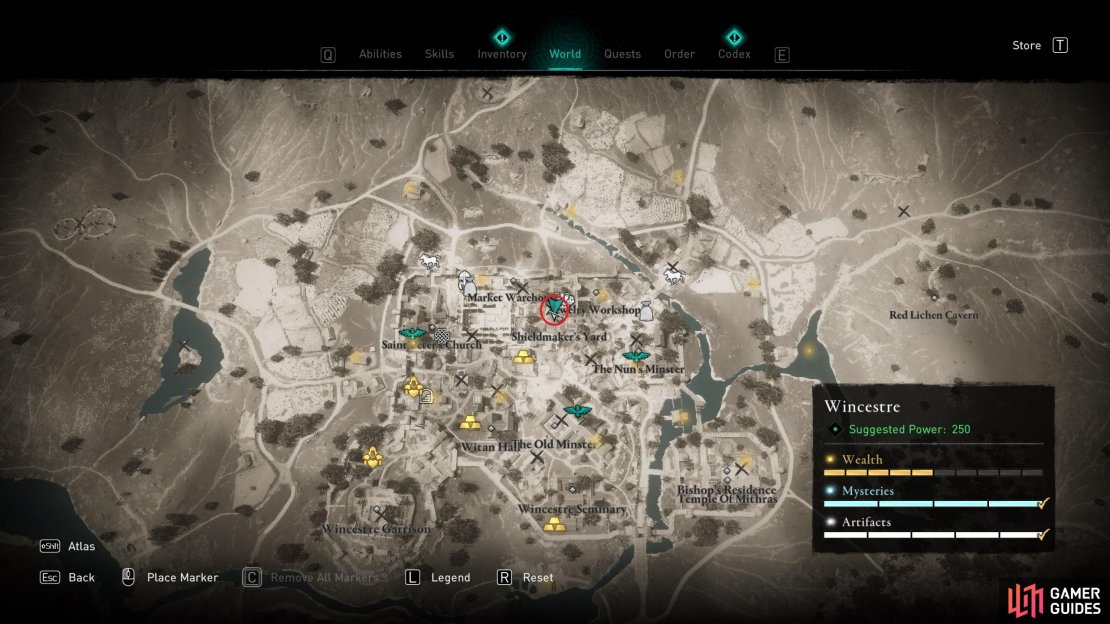 The location of the wealth in the Shieldmaker&rsquo;s Yard.