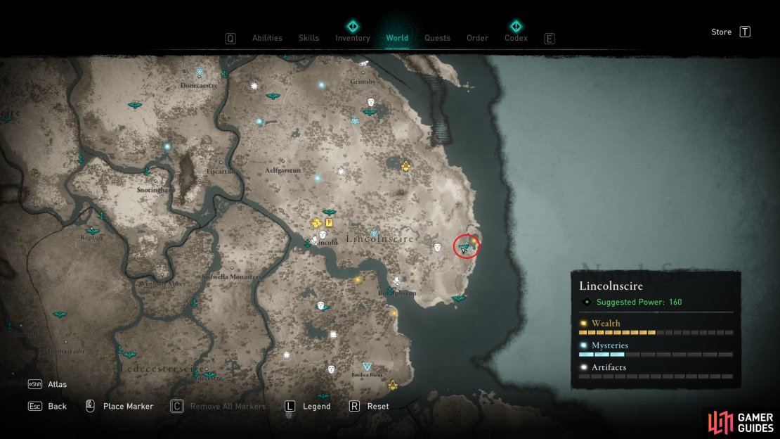 The location of the mystery on the eastern coast of Lincolnscire.