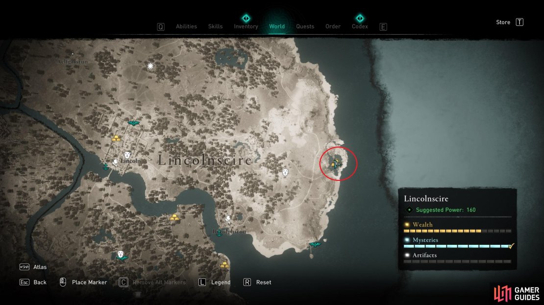 The location of Skegi&rsquo;s Beard on the coast east of Lincoln.