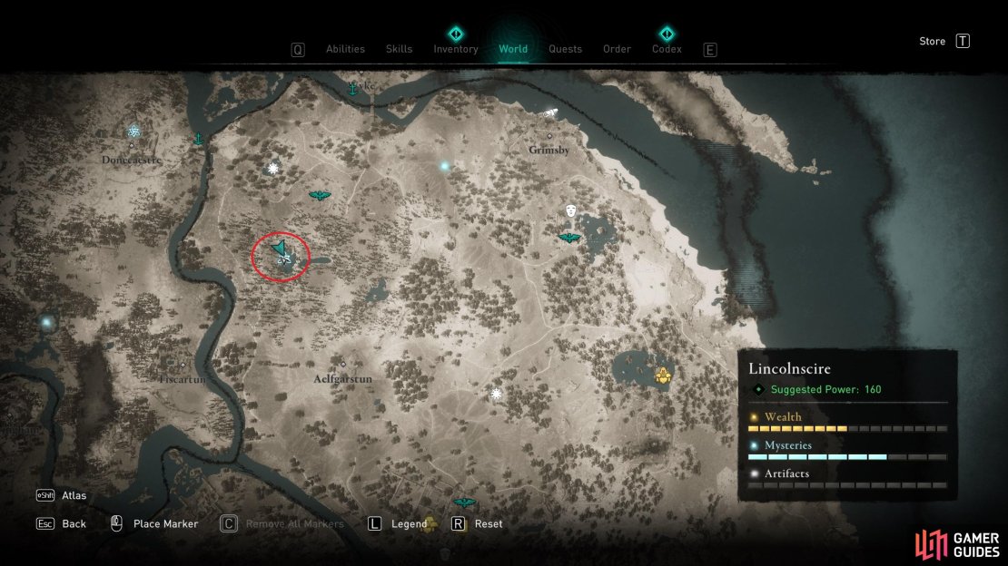 The location of the mystery in the northwest of Lincolnscire.