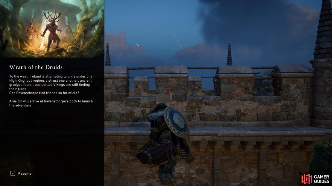 You should get a popup in game, providing a brief overview of how to start the DLC.
