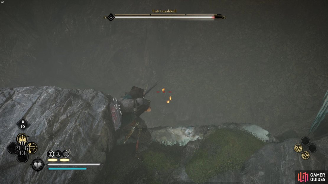 Shoot Erik&rsquo;s weak points to drain his stamina!