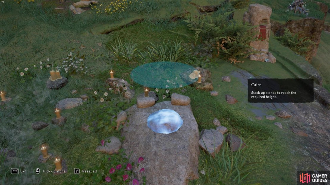 Place the largest rock as the base of your stack.