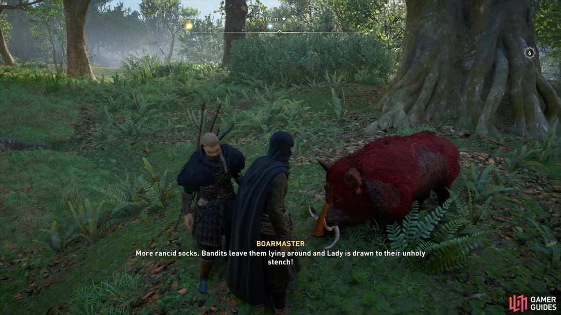 The man is very proud of his boar!