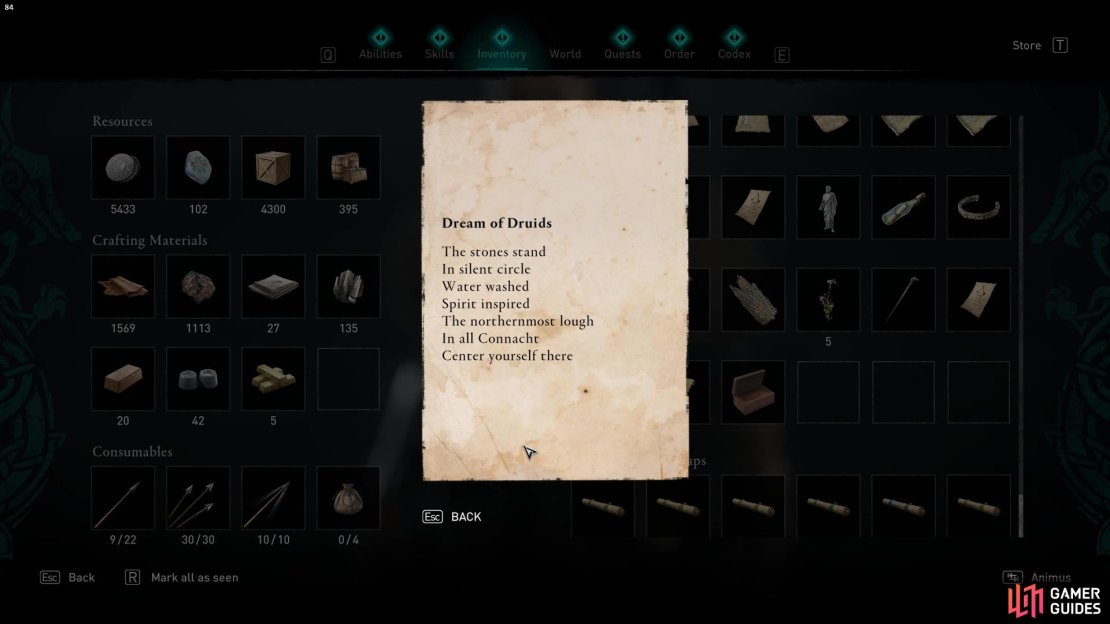 The treasure hoard map speaks of a circle of stones in a northern lough.