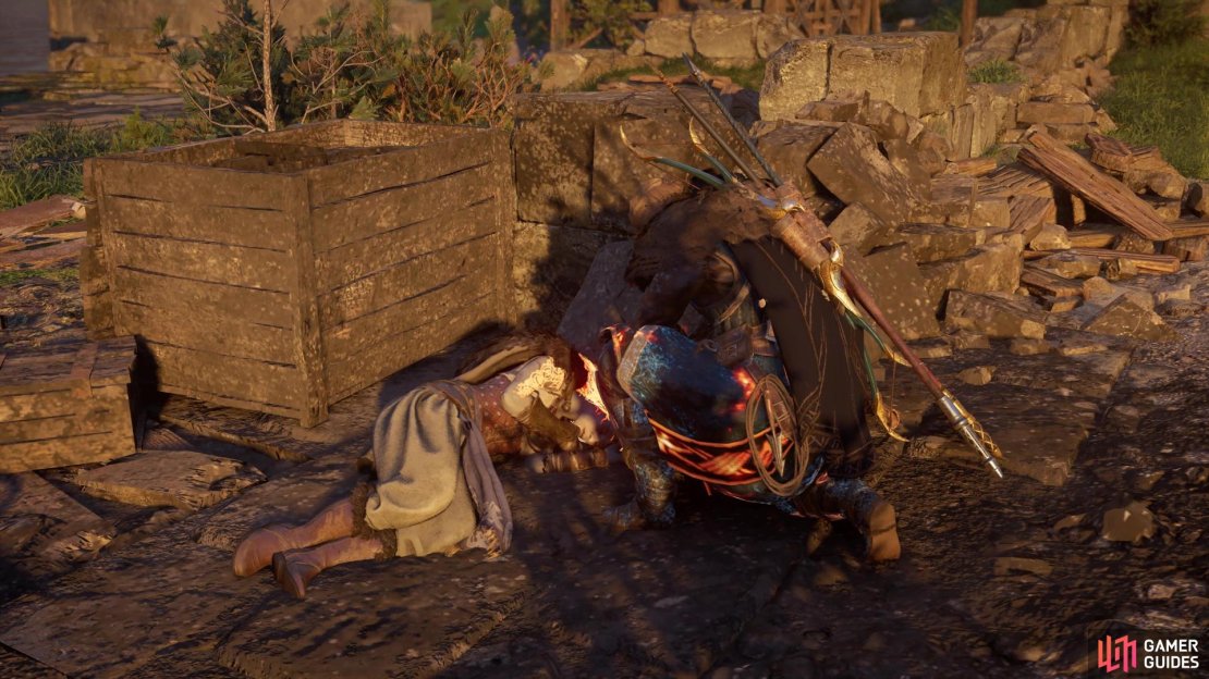 Check on Eysa, who&rsquo;s injured on the floor away from the cart.