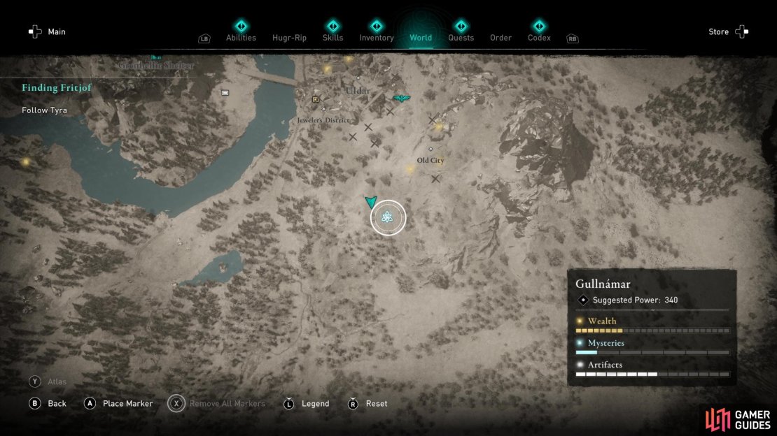 The Hyrrokin&rsquo;s Gift mystery is found south of Uldar.