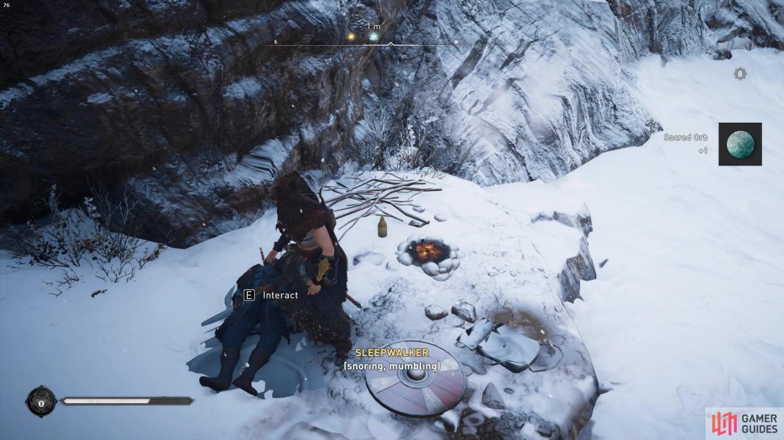 First, interact with Eyvind so he begins  sleepwalking.