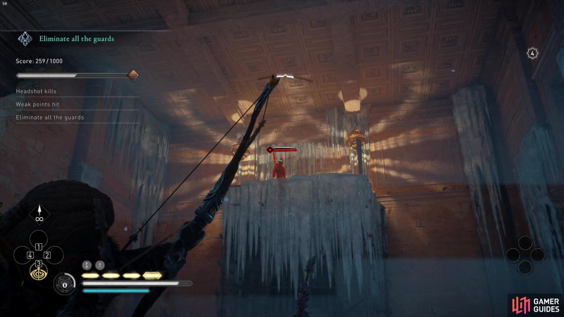 Use the damage bar above the enemy&rsquo;s head to gauge whether your headshot will deal a killing blow.