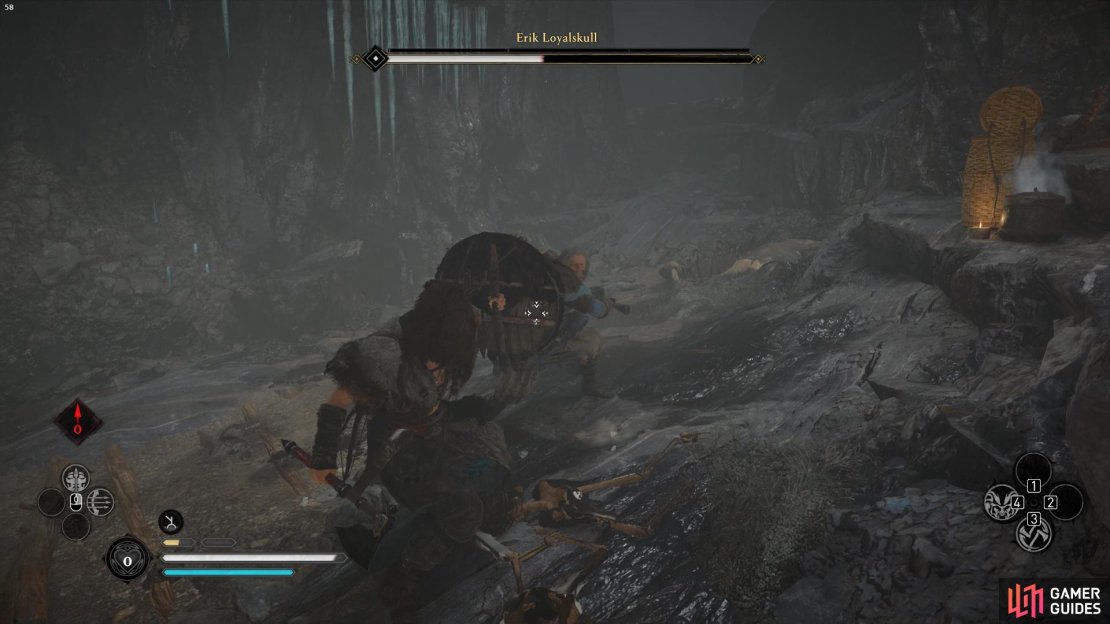 Parrying his attacks will keep you safe and give you the opportunity to counterattack!
