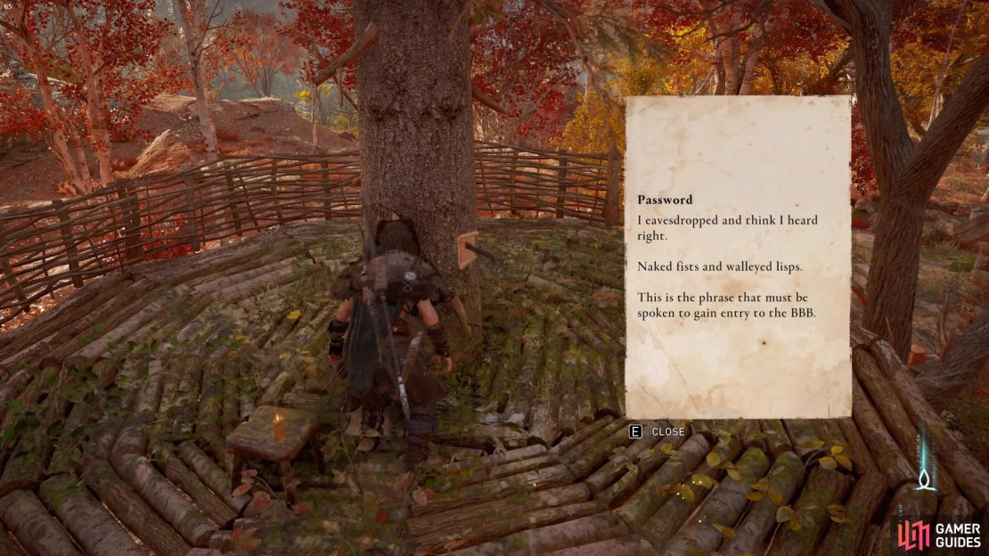 You can find the password you need pinned to the tree above the crow&rsquo;s nest. 
