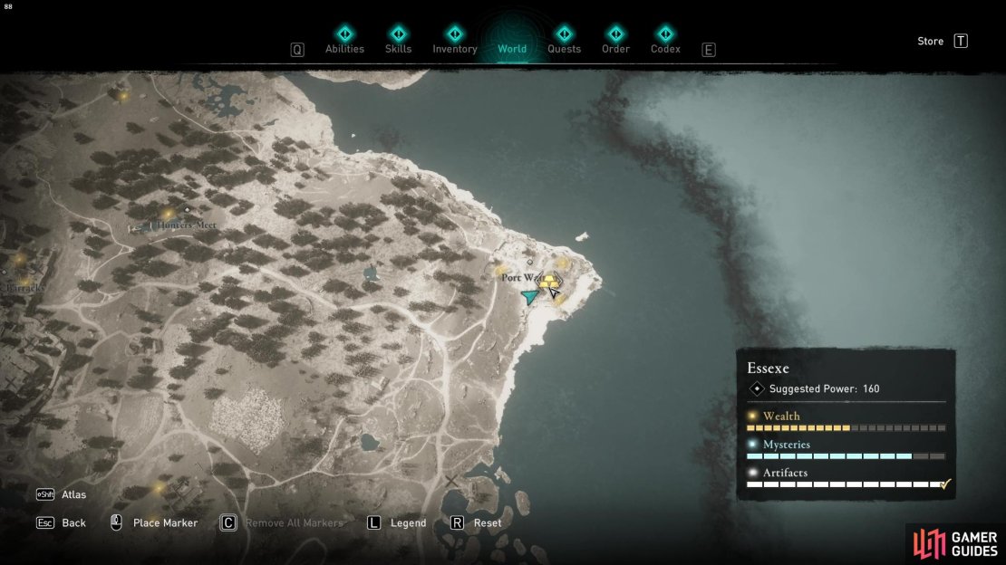 Port Walton is found north of Turrim Larus Ruins. 