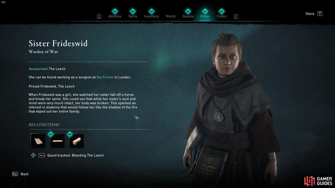 The Leech’s identity is found out by progressing through the Lunden story arc.