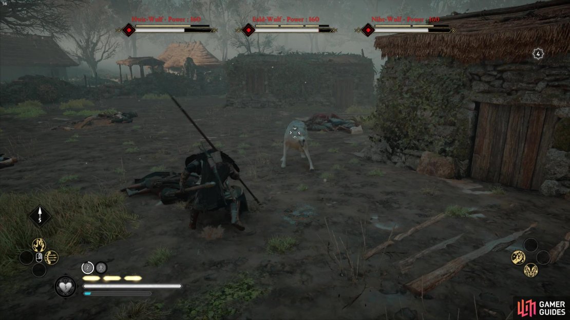 The white wolf is fast but weak.