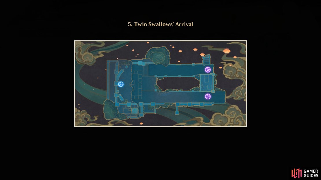 An image of the Twin Swallows&rsquo; Arrival map.