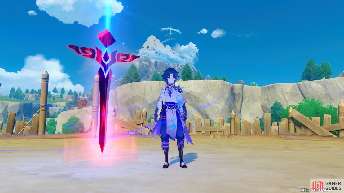 Xiao standing in Dadaupa Gorge&rsquo;s Meaty Arena.