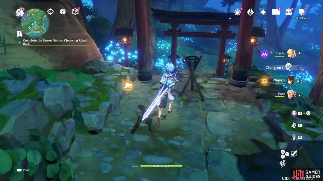 Attack this Torch with a Pyro Character to find the first Tanuki