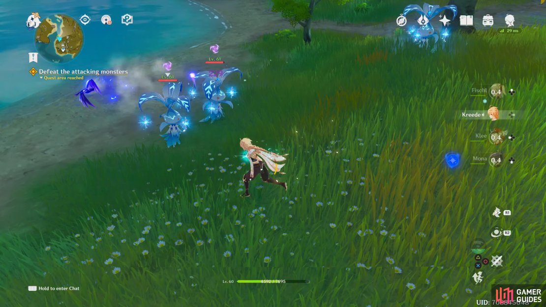 Cryo Whopperflowers are weak to Pyro, break their Shield, and they&rsquo;ll be stunned for a brief period.