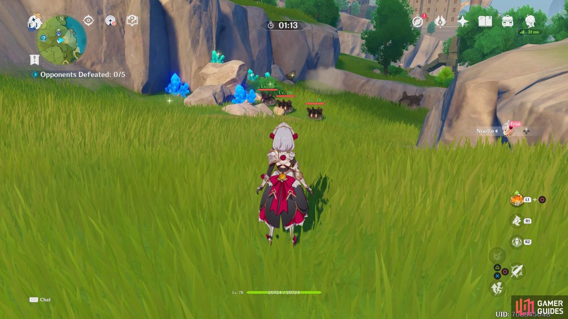 You can take out the Geo Slimes with normal attacks with plenty of time left.
