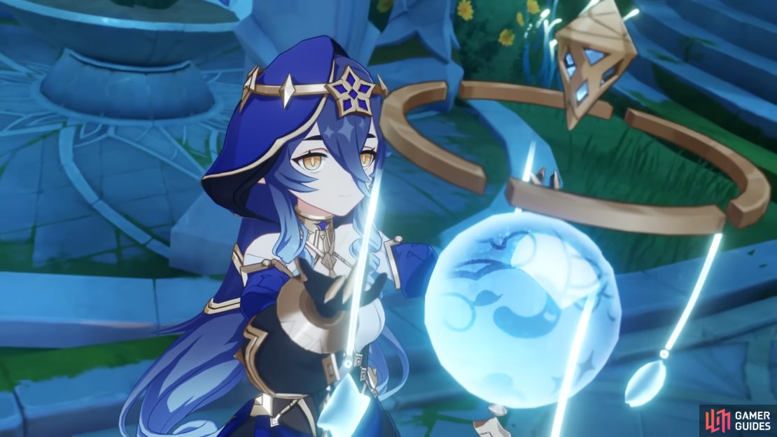 Layla&rsquo;s idle animation in Genshin Impact.
