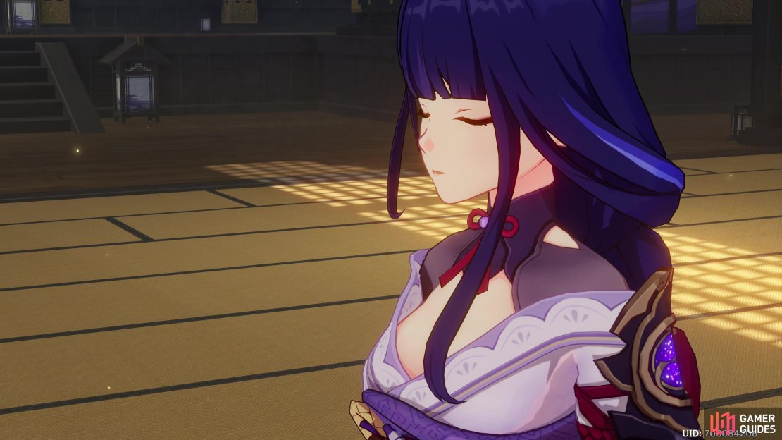 Lumine disturbs the Raiden Shogun&rsquo;s rest. 
