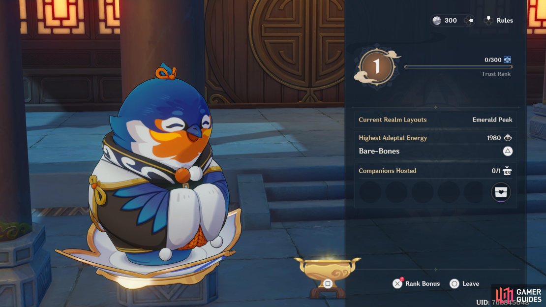 You can access the Trust Menu by talking to Tubby