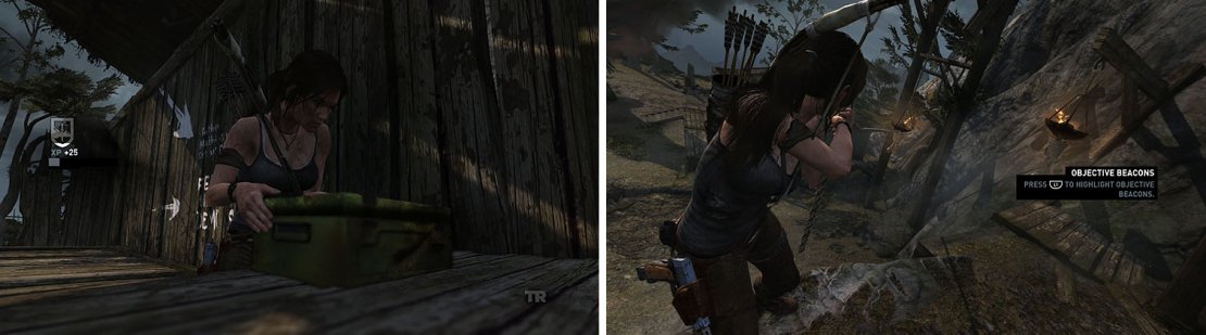 You can rope arrow doors in the village to find items you couldn&rsquo;t access before.