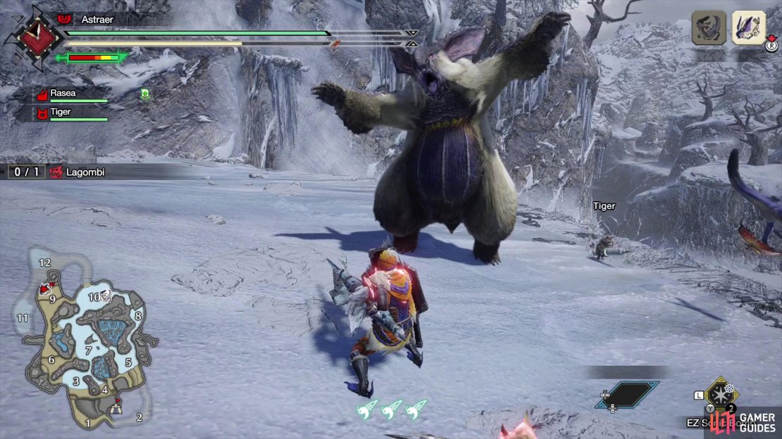 Lagombi will often Roar, allowing you to get free strikes in against it