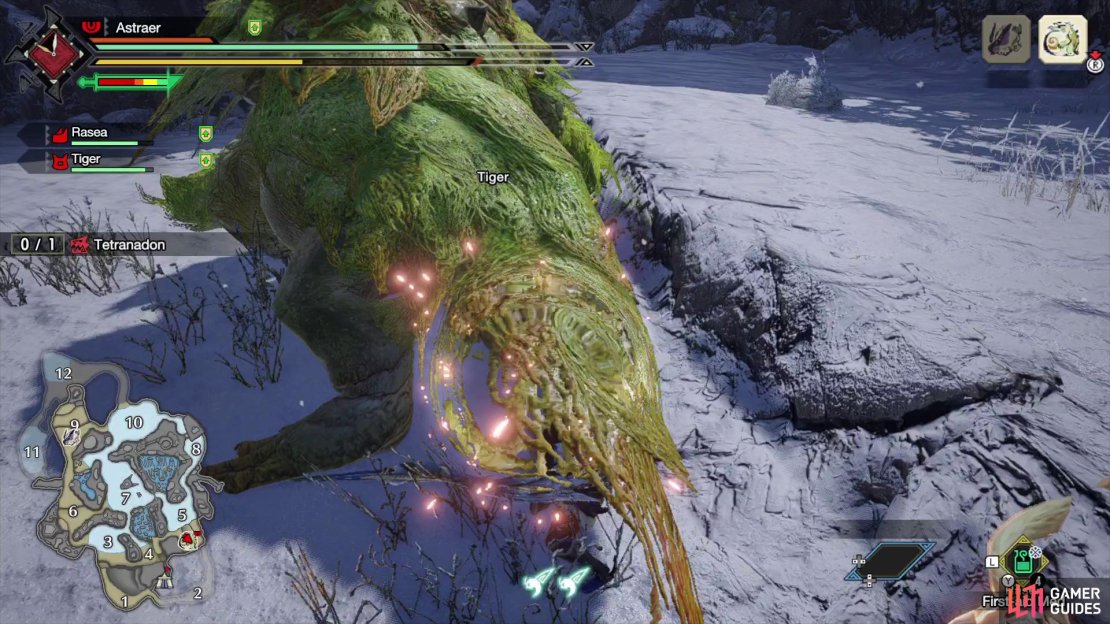 When attacking Tetranadon&rsquo;s rear, expect the Tail Spin attack.
